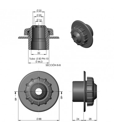 Boquilla De Impulsión Multiflow 50mm