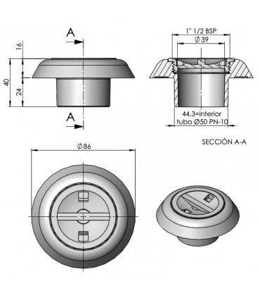 Boquilla De Aspiración 50mm